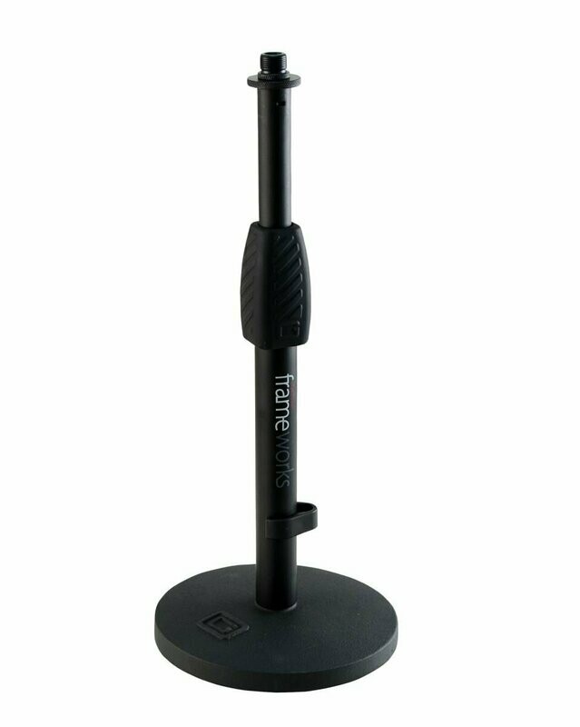 [GATOR GFW-MIC-0601] Gator Cases Frameworks Desktop Mic Stand with 6" Round Base and Twist Clutch #GAGFWMIC0601 MFR #GFW-MIC-0601