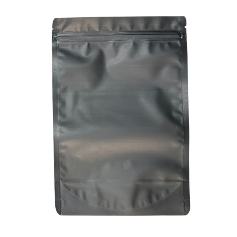 [FB - SUP - 200M 16X24X4] Clear plastic stand up pouch Full Black 16*24cm 200micron Pack of 50