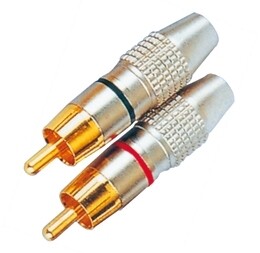 [V-4047] RCA PLUG - GOLD TIP/SILVER (each)