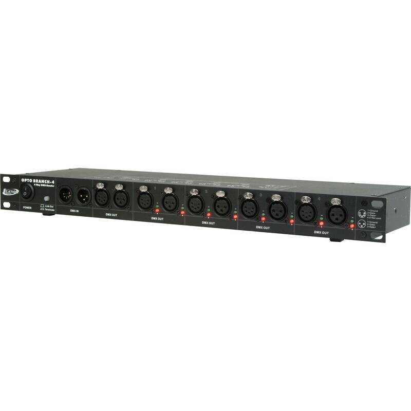 [Elation Professional Opto Branch-4 (D2-SW4)] Elation Professional Opto Branch-4 Four Way DMX Distributor/Booster