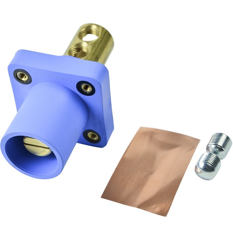 [CLS40MRB-D (D1-3-5, D2-SW1)] MARINCO PANEL MOUNT DOUBLE SET SCREW MALE-BLUE CAMLOK CLS40MRB-D