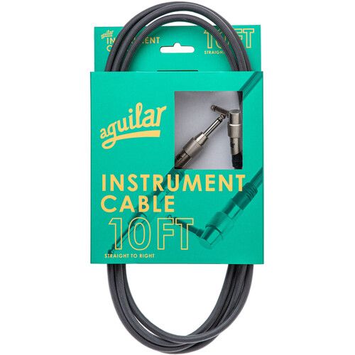 [Aguilar AGINST10RS] Aguilar AGINST10RS 10' Instrument Cable, Right Angle to Straight Connector