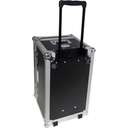 [T-UTIHW MK2] ProX Roll-Away Utility Case with Retractable Handle and Low-Profile Recessed Wheels (Black)