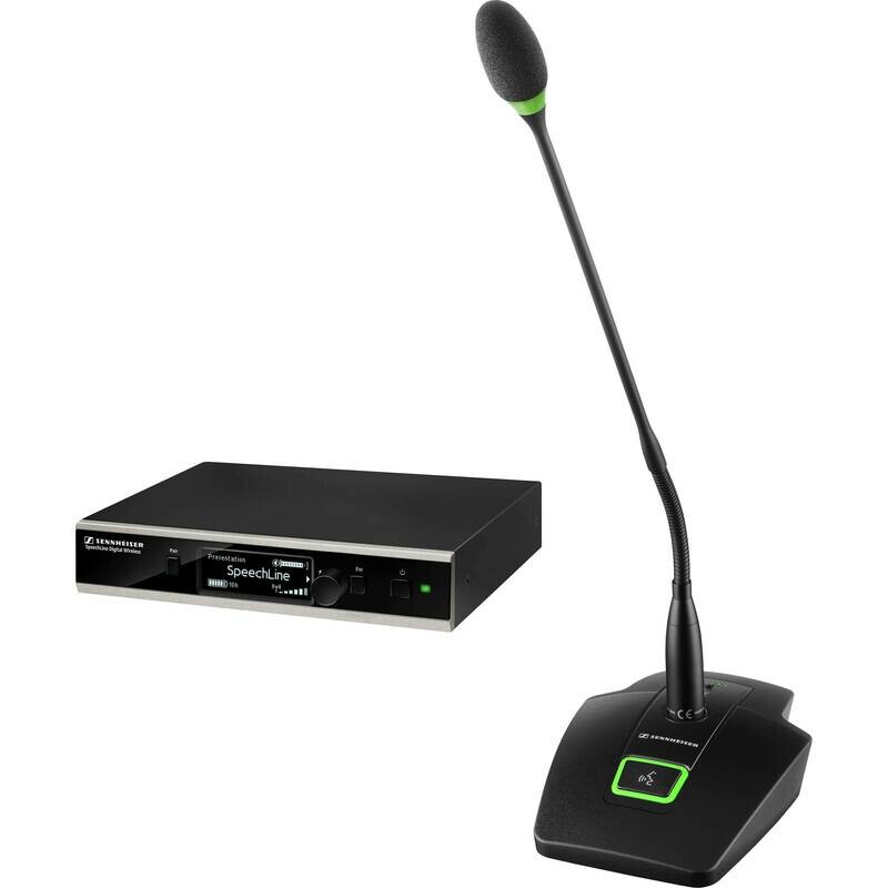 [506632] Sennheiser SpeechLine Digital Wireless Microphone Set with 153-S DW Stand, MEG 14-40-L-II B Microphone, and DW Receiver (US)
#SESLTS153GNL MFR #SL TS 153 GN-L SET DW-4 US