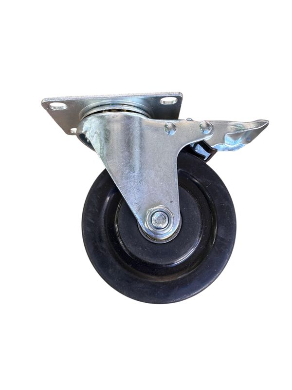 [4" Caster Black Brake] 4" Caster Black with Brake