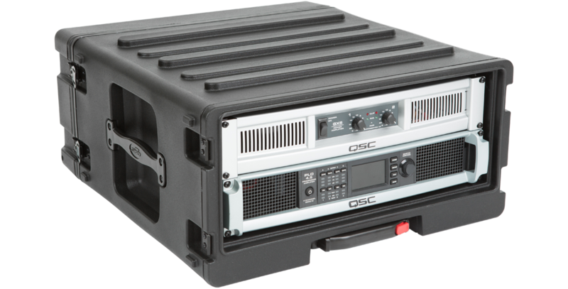 SKB 4U Roto Rolling Rack Case
 #SK1SKBR4UW MFR #1SKB-R4UW