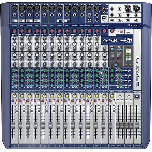 [Soundcraft Signature 16 US Mixing System (U2 D3-SW5)] Soundcraft Signature 16 16-Input Mixer with Effects #SOS16ME MFR #5049559