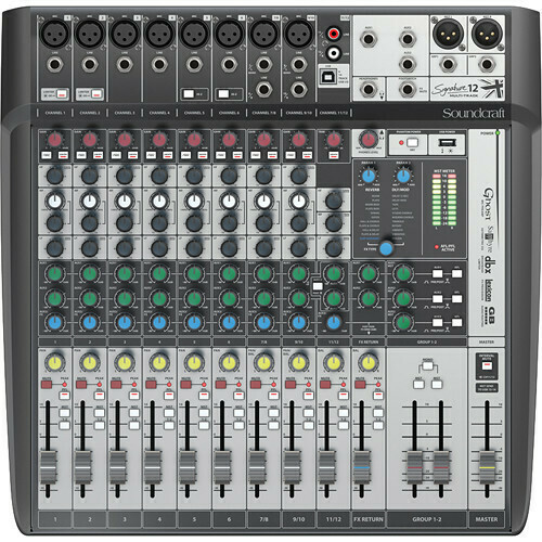 Soundcraft Signature 12 MTK 12-Input Multitrack Mixer with Effects  #SOS12MTKME MFR #5049557