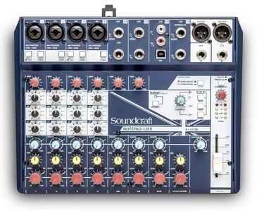 [Soundcraft Notepad 12FX] Soundcraft Notepad-12FX Small-Format Analog Mixing Console with USB I/O and Lexicon Effects #SO12CDTMUSBE MFR #NOTEPAD-12FX