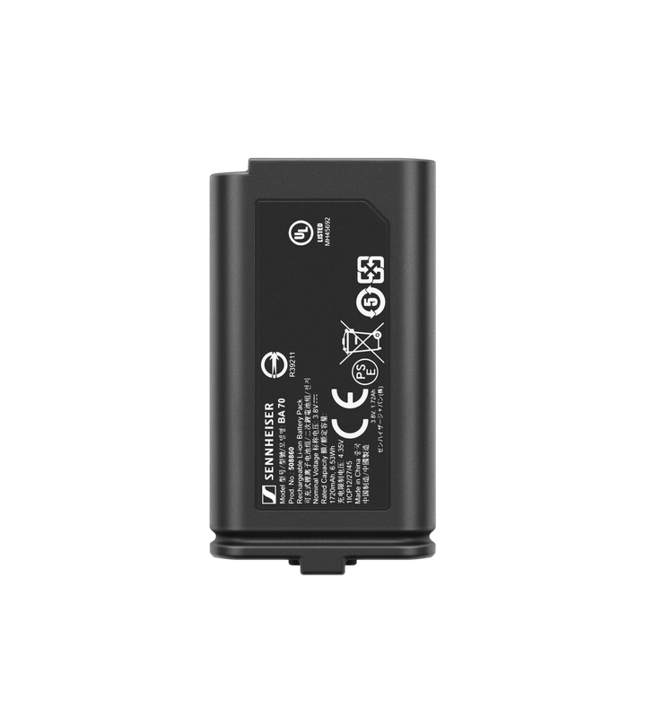 Sennheiser BA 70 Rechargeable Battery Pack for EW-D Bodypack and Handheld Transmitters
#SEBA70 MFR #BA 70