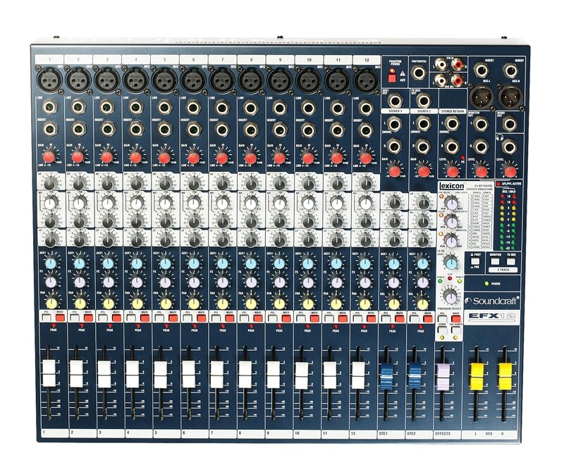 [SOUNDCRAFT EFX12] Soundcraft EFX 12-Channel Mixer with Built In Lexicon
#SOEFX12KUS MFR #E535.100000US