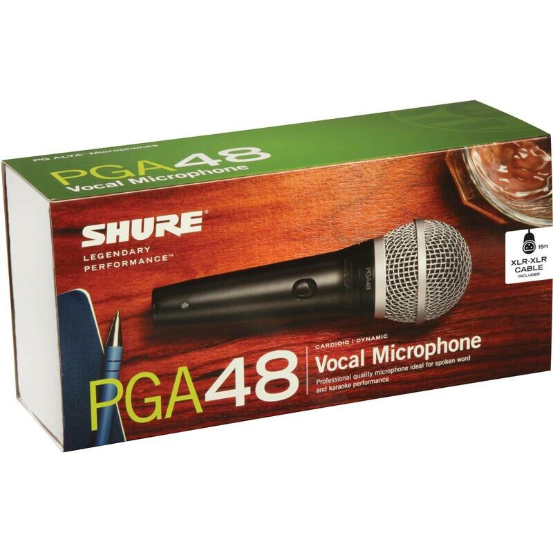[SHURE PGA48-XLR (D2-SW4)] Shure PGA48 Dynamic Vocal Microphone (XLR Cable)
#SHPGA48XLR MFR #PGA48-XLR