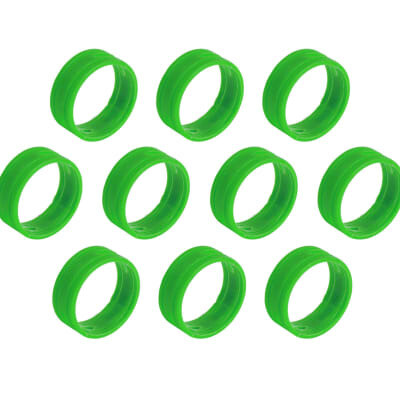 [SFC-BAND-GREEN-10pk] SuperFlex Gold XLR Connector ID Band Green