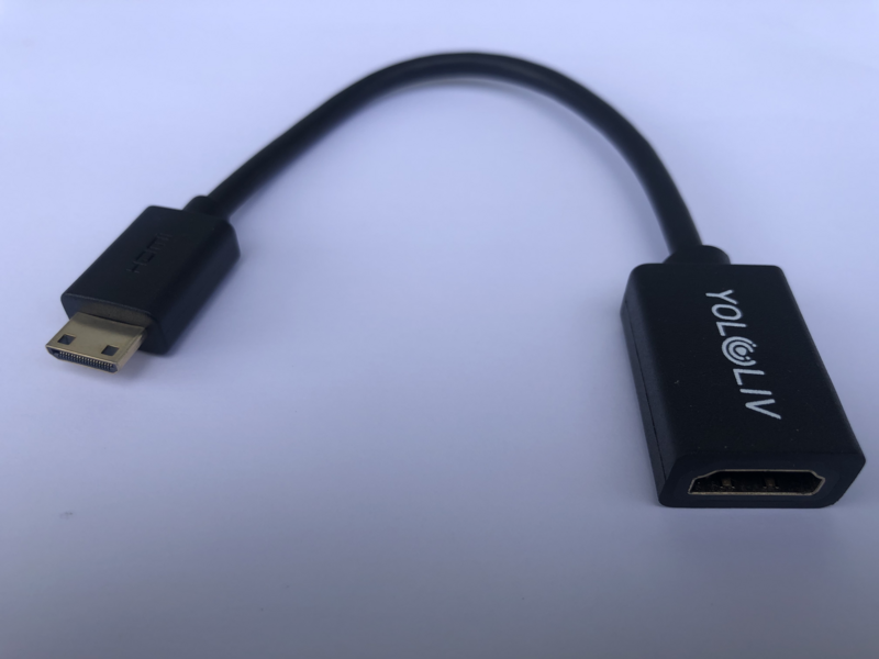 [Yololiv Micro HDMI Male to Female HDMI - 8"] Yololiv Micro HDMI Male to Female HDMI - 8"