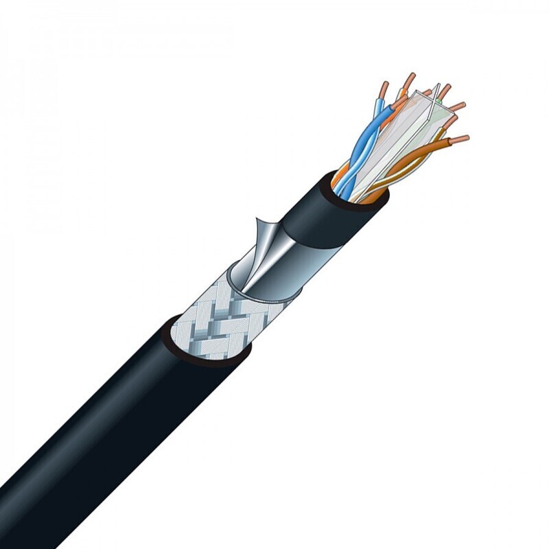 Canare RJC6A-4P-SFM BLACK CAT6A FLEX STP (SF/UTP) CABLE (PER FOOT)