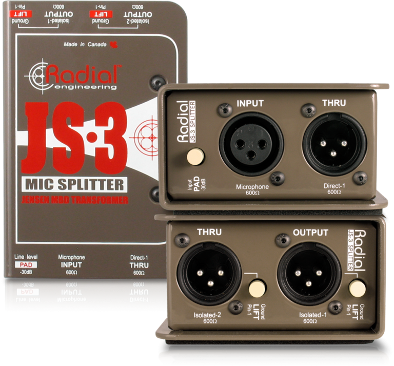 [RADIAL- JS3] Radial Engineering JS-3 - Three-Way Microphone Signal Splitter
#RAJS3 MFR #R800 1023