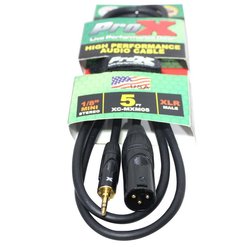 5 Ft. UnBalanced Audio Cable 1/8" (3.5mm) TRS Mini to XLR-M
MFR: XC-MXM05