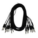 ProX XC-8PP10 10 Ft. Unbalanced 8-Ch. 1/4" TS to 1/4" TS Mono Male Snake