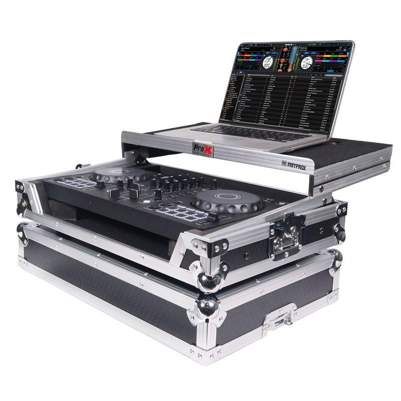 [Pro X X-DDJFLX4 LT] ATA Flight Road Case For Pioneer DDJ-FLX4 DDJ-400 DDJ-SB3 DJ Controller with Laptop Shelf #X-DDJFLX4 LT