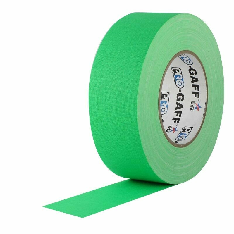 [PRO-GAFF GRN 2" (D1-3-1, D2-SW1)] ProTapes Pro Gaffer Tape (2" x 50 yd, Fluorescent Green)
#PRGT50FG MFR #001UPCG250MFLGRN