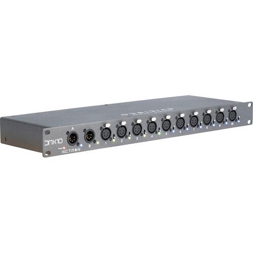 [Obsidian NETRON DMX105] Obsidian Netron DMX10-5 Rackmount 10-Port DMX Splitter (5-Pin)