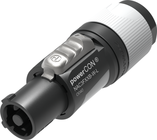 [Neutrik NAC3FXXB-W-L] Neutrik NAC3FXXB-W-L powerCON Lockable Power Connector (Gray) #NENAC3FXXBWL  #NAC3FXXB-W-L