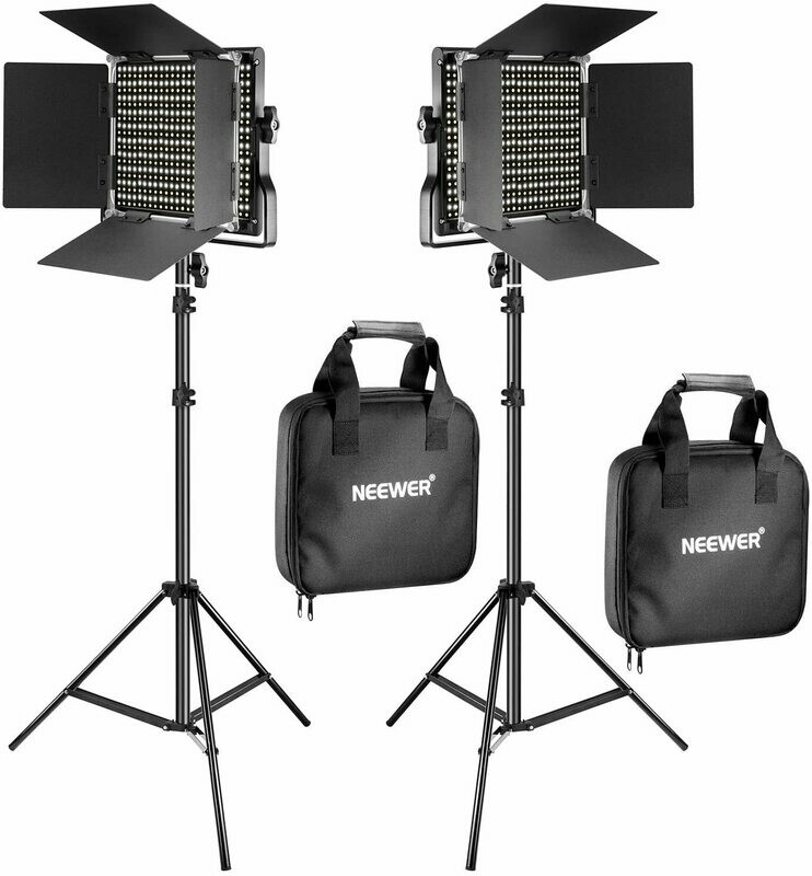 Neewer Bi-Color Video LED 2-Light Kit with Stands #NE90095562 MFR #90095562