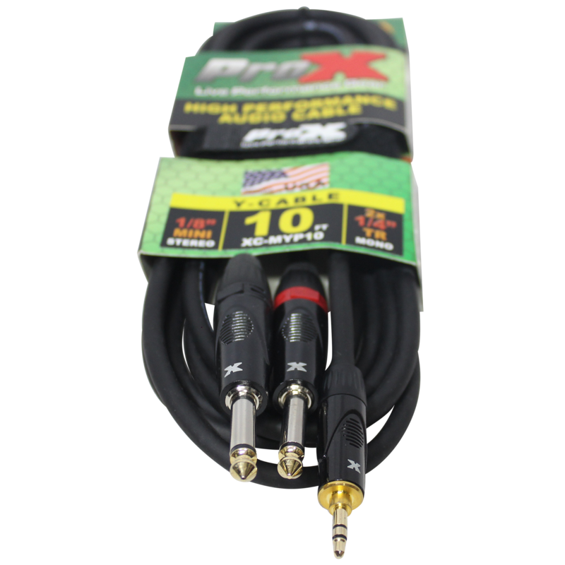 [XC-MYP10 (D1-SW1)] ProX XC-MYP10 10' 1/8" (3.5mm) Mini-TRS to Dual TS-M Unbalanced High Performance Audio Y Cable
SKU: PRXXCMYP10 MFR: XC-MYP10