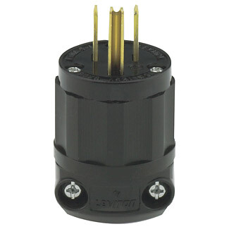 [LEV-5s66CB .] LEVITON 5266CB 15 Amp, 125 Volt, Straight Blade Plug, Industrial Grade