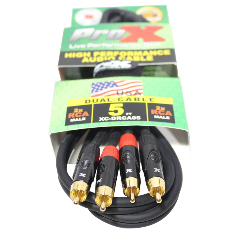[XC-DRCA05 (D1-SW1)] ProX XC-DRCA5 5' Dual RCA-M to Dual RCA-M Unbalanced High Performance Audio Cable
SKU: PRXXCDRCA5 MFR: XC-DRCA5
