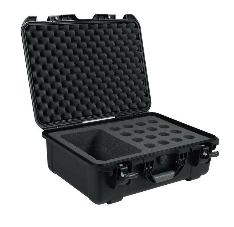 Gator Cases Waterproof Case for Handheld Wired Microphones (16 Mics, Black) #GAGM16MICWP MFR #GM-16-MIC-W