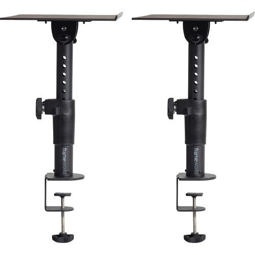 Gator Framework Desktop Studio Monitor Clamp-On Stands (Pair) #GAGFWSTMNDC MFR #GFWSPKSTMNDSKCMP